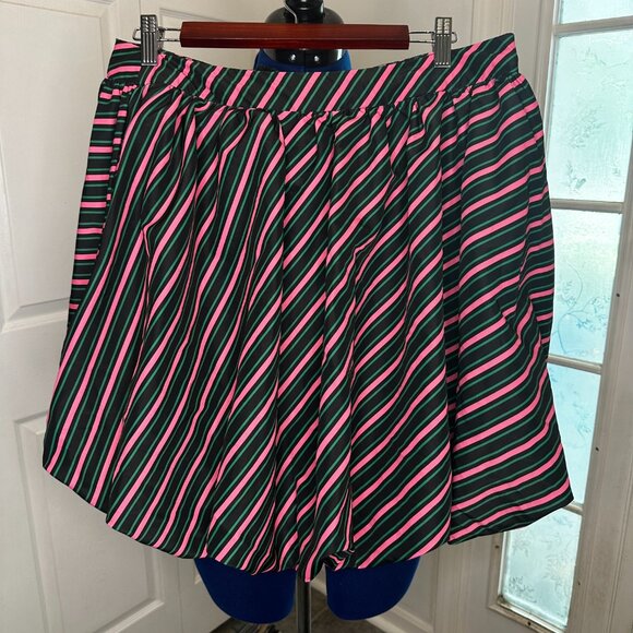 Wicked X Target Womens Mini Bubble Skirt Size XXL Black Pink Green Striped NWT - Picture 4 of 8
